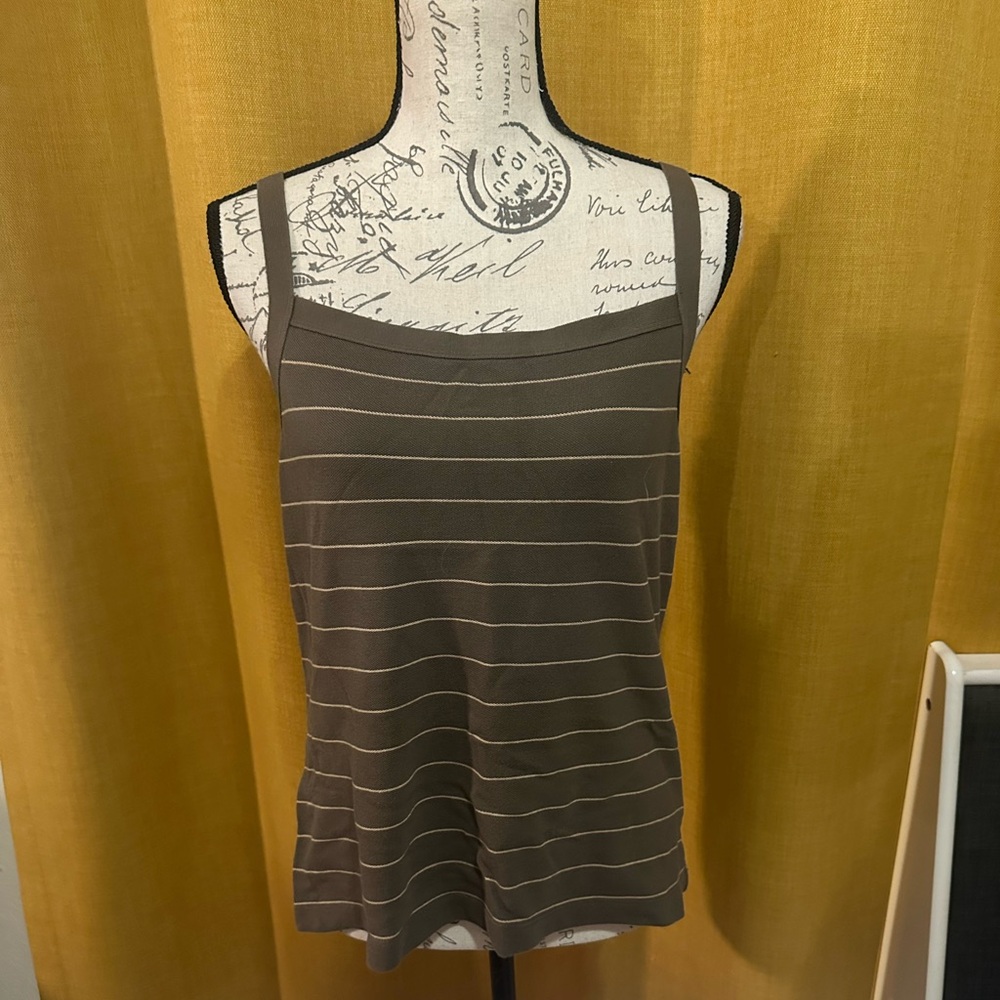 Large Brown Striped Lauren Tank Top